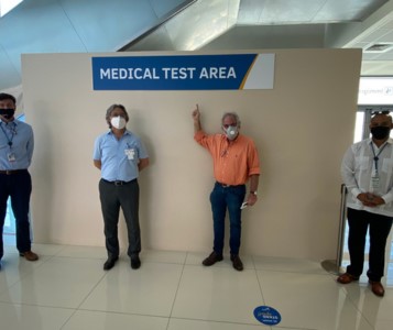 Medical test area at Curaçao National Airport